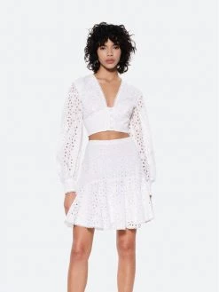 Rage Age Γυναίκες Φούστα Mini Gigi Λευκό Regular Fit