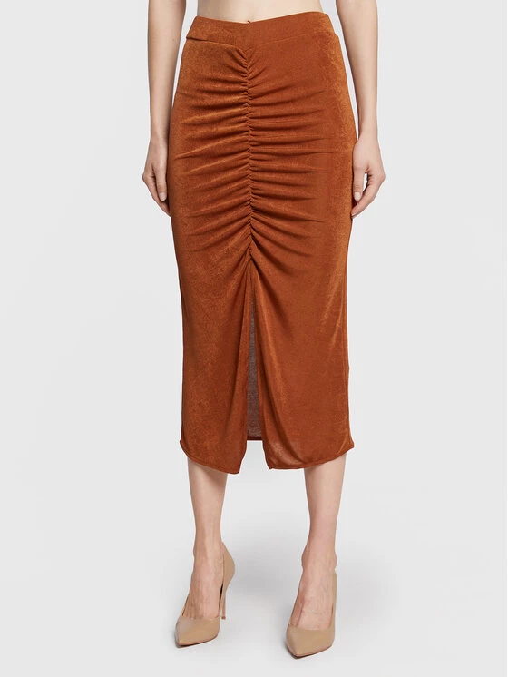 Rage Age Γυναίκες Φούστα Midi Camilla Καφέ Slim Fit 3 Rage Age Γυναίκες Φούστα Midi Camilla Καφέ Slim Fit