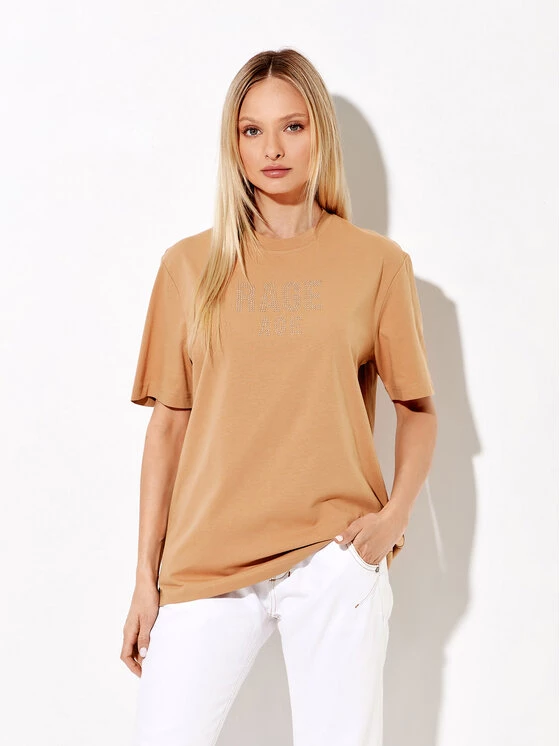 Rage Age Γυναίκες T-shirts T-Shirt Diamont Μπεζ Regular Fit 3 Rage Age Γυναίκες T-shirts T-Shirt Diamont Μπεζ Regular Fit