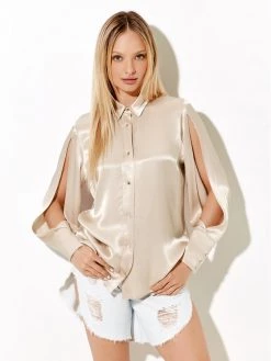 Rage Age Γυναίκες Casual Πουκάμισα Πουκάμισο Julia Μπεζ Regular Fit