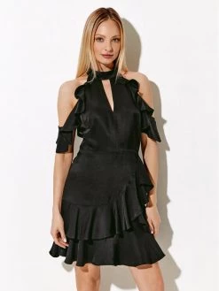 Rage Age Γυναίκες Κοκτέιλ Φορέματα Φόρεμα κοκτέιλ Candy Μαύρο Regular Fit