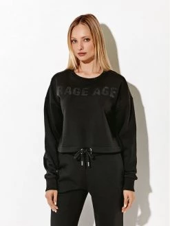 Rage Age Γυναίκες Μπλούζες Μπλούζα Sparkle Μαύρο Regular Fit