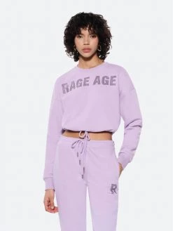 Rage Age Γυναίκες Μπλούζες Μπλούζα Sparkle Μωβ Regular Fit